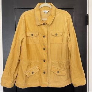 Yellow Mustard Corduroy Shirt Jacket (Shacket)